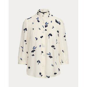 NWT Ralph Lauren Ladies Floral Georgette BlouseLauren Petite Size S/P